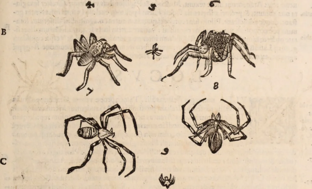 An illustration from De animalibus insectis libri septem : cum singulorum iconibus ad viuum expressis / autore Ulysse Aldrovando ... ; ad sereniss: Franc. Mariam Secundum ..., 1602, leaf 624