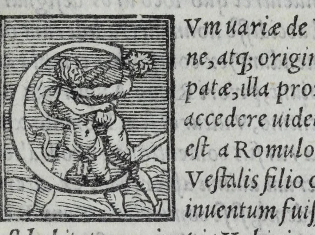 An illustration from De antiqvitatibvs vrbis Romae : ab antiquis nouisq[ue] auctoribus exceptis, & summa breuitate ordineq[ue] dispositis, 1549, leaf 21