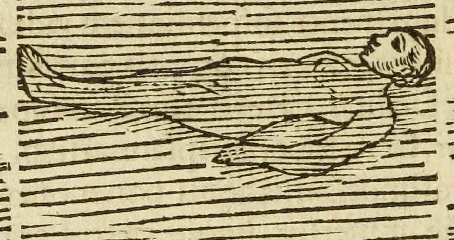 An illustration from De arte natandi libri duo : quorum prior regulas ipsius artis, posterior vero praxin demonstrationemque continet, 1587, leaf 86