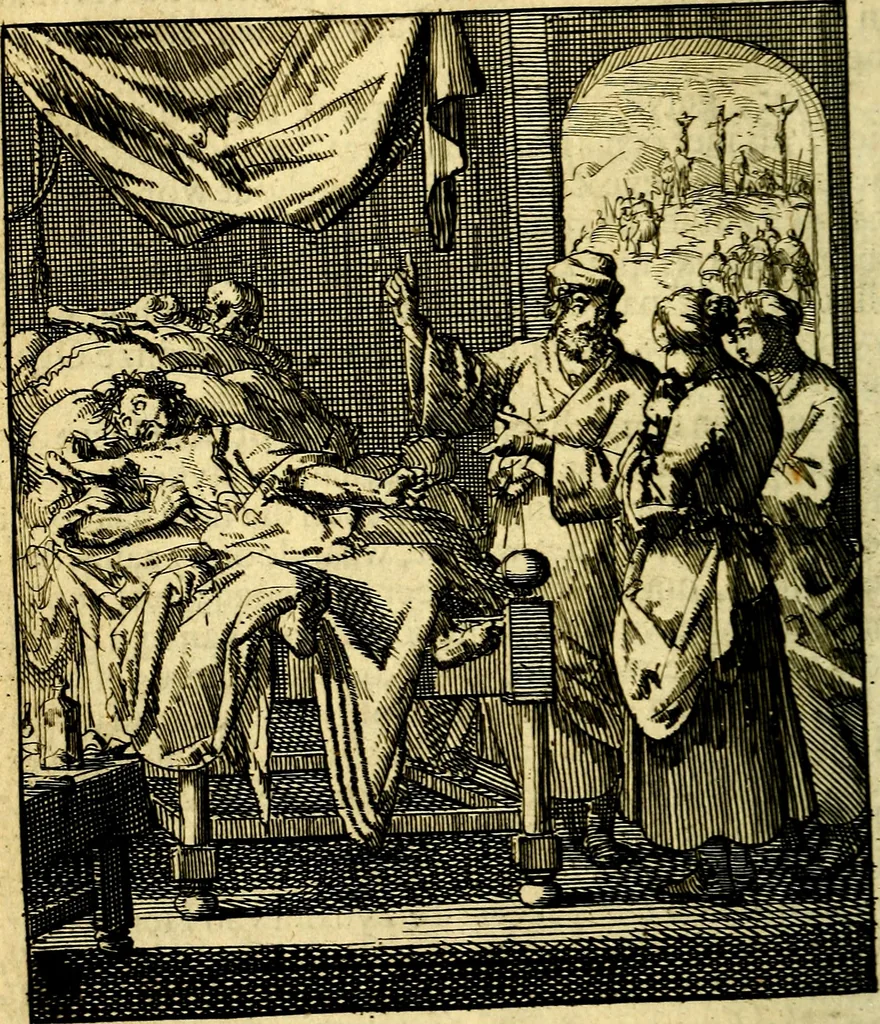 An illustration from De beginselen van Gods koninkryk in den mensch : uytgedrukt in verscheide zinne-beelden : als mede een Alleenspraake met God : benevens eenige Stigtelyke rymen, 1738, leaf 165