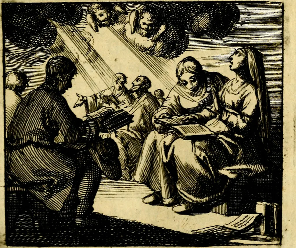 An illustration from De beginselen van Gods koninkryk in den mensch : uytgedrukt in verscheide zinne-beelden : als mede een Alleenspraake met God : benevens eenige Stigtelyke rymen, 1738, leaf 246