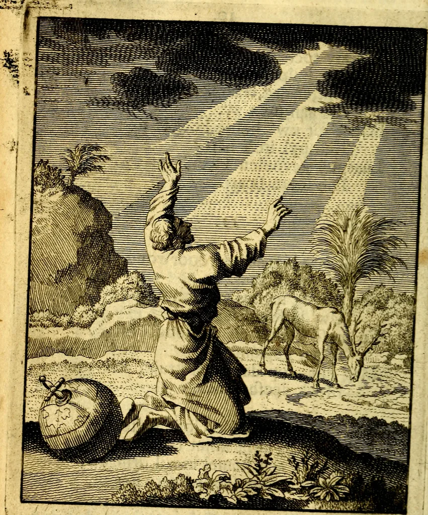 An illustration from De beginselen van Gods koninkryk in den mensch : uytgedrukt in verscheide zinne-beelden : als mede een Alleenspraake met God : benevens eenige Stigtelyke rymen, 1738, leaf 307
