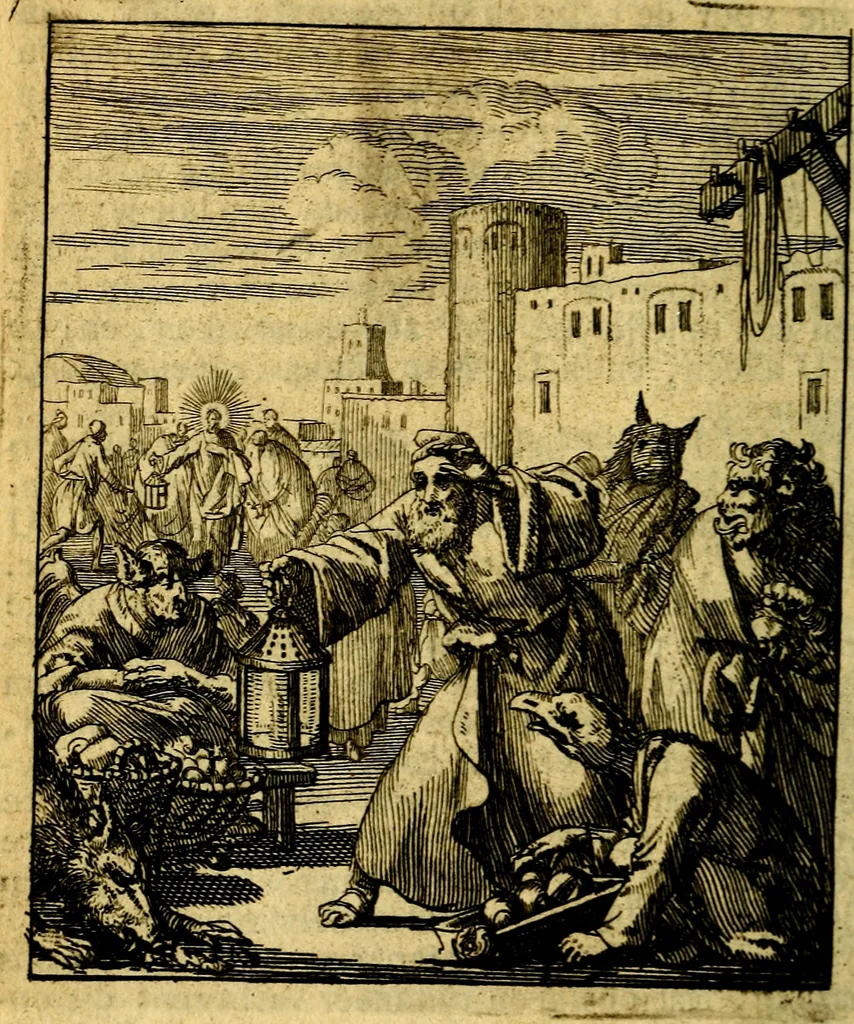 An illustration from De beginselen van Gods koninkryk in den mensch : uytgedrukt in verscheide zinne-beelden : als mede een Alleenspraake met God : benevens eenige Stigtelyke rymen, 1738, leaf 33