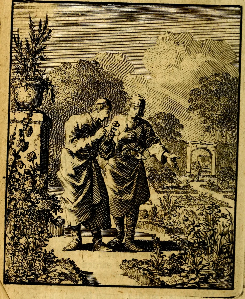 An illustration from De beginselen van Gods koninkryk in den mensch : uytgedrukt in verscheide zinne-beelden : als mede een Alleenspraake met God : benevens eenige Stigtelyke rymen, 1738, leaf 369