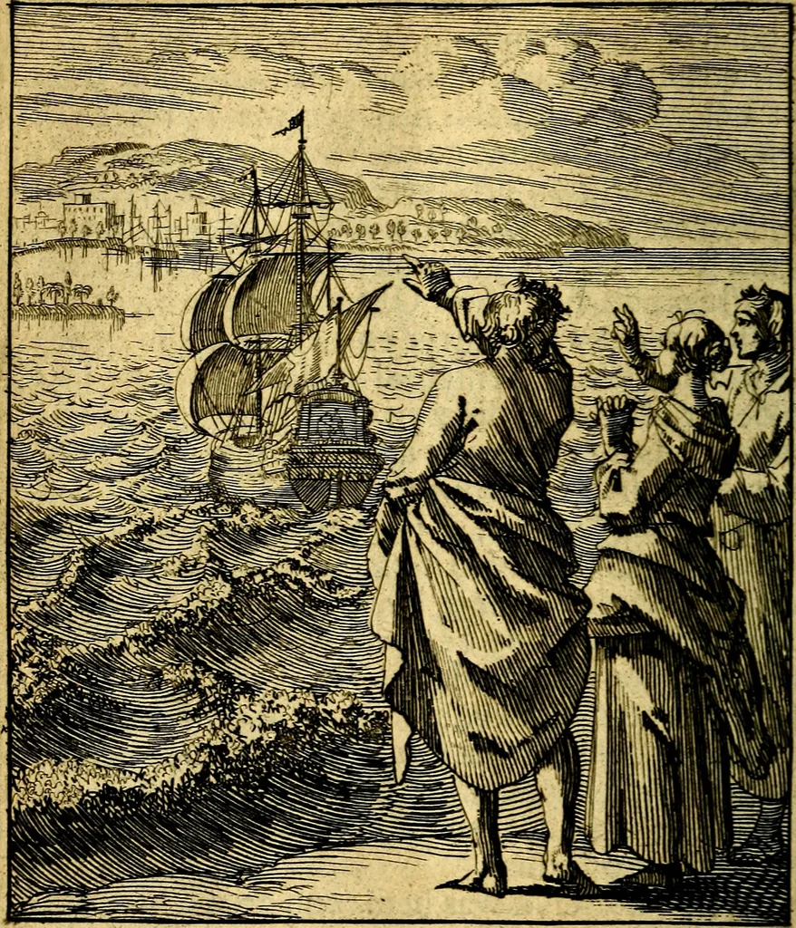 An illustration from De beginselen van Gods koninkryk in den mensch : uytgedrukt in verscheide zinne-beelden : als mede een Alleenspraake met God : benevens eenige Stigtelyke rymen, 1738, leaf 75