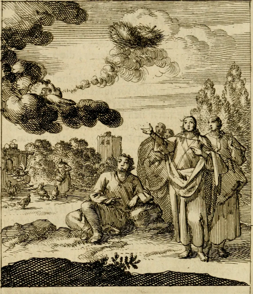An illustration from De beginselen van Gods koninkryk in den mensch : uitgedrukt in zinnebeelden, 1689, leaf 123