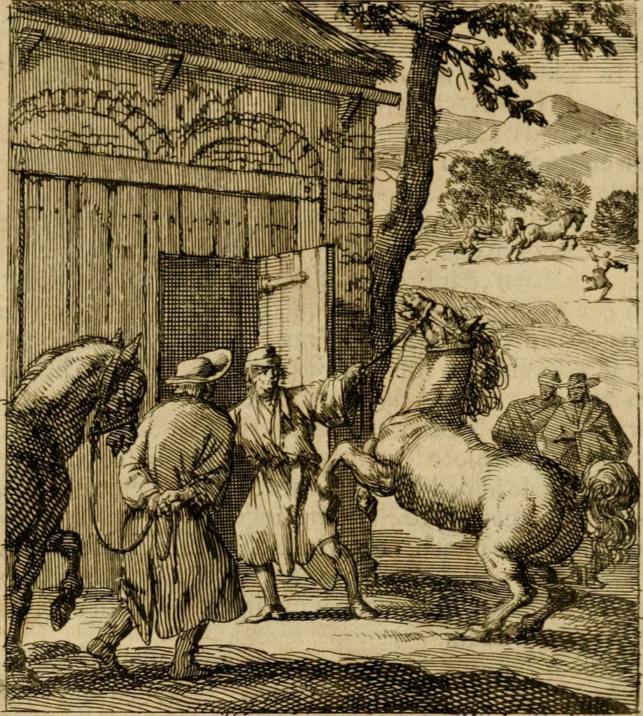 An illustration from De beginselen van Gods koninkryk in den mensch : uitgedrukt in zinnebeelden, 1689, leaf 141