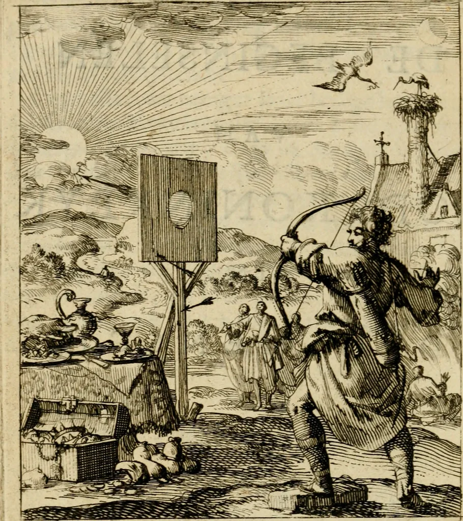 An illustration from De beginselen van Gods koninkryk in den mensch : uitgedrukt in zinnebeelden, 1689, leaf 21
