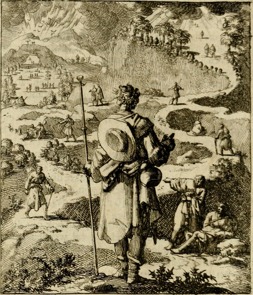 An illustration from De beginselen van Gods koninkryk in den mensch : uitgedrukt in zinnebeelden, 1689, leaf 81