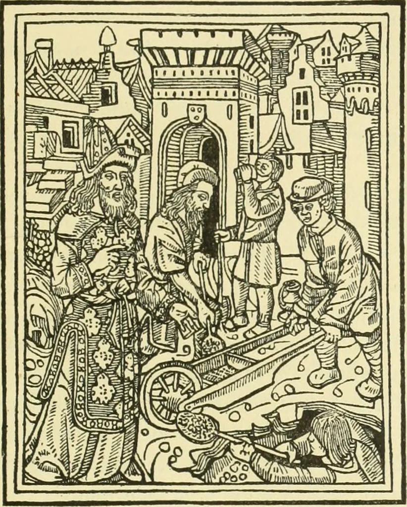 An illustration from Débuts de l'imprimerie en France. L'Imprimerie nationale. L'Hôtel de Rohan, 1905, leaf 49