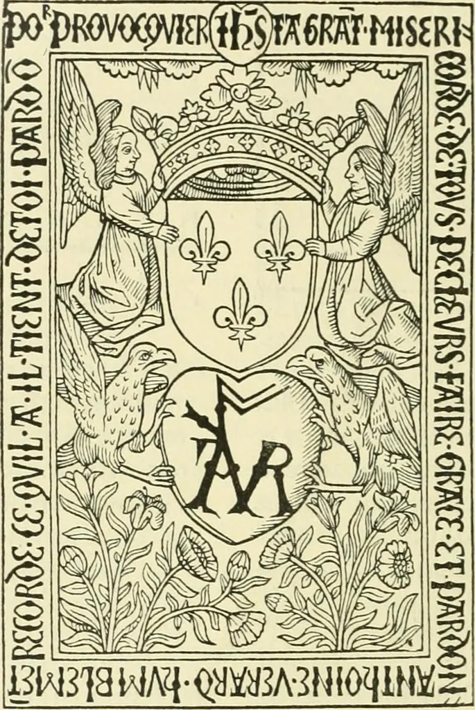 An illustration from Débuts de l'imprimerie en France. L'Imprimerie nationale. L'Hôtel de Rohan, 1905, leaf 72