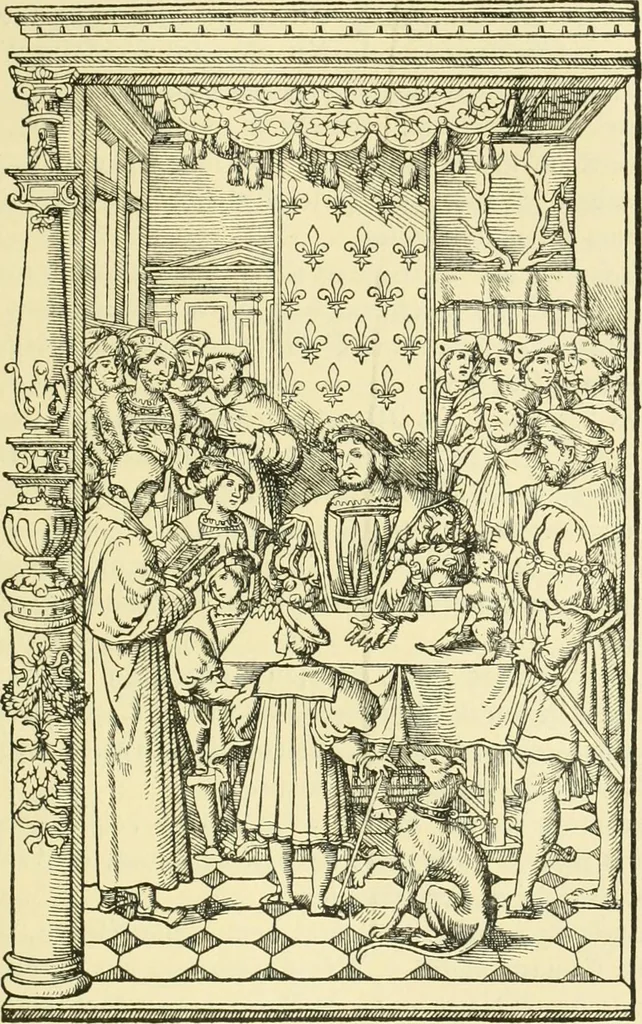 An illustration from Débuts de l'imprimerie en France. L'Imprimerie nationale. L'Hôtel de Rohan, 1905, leaf 91