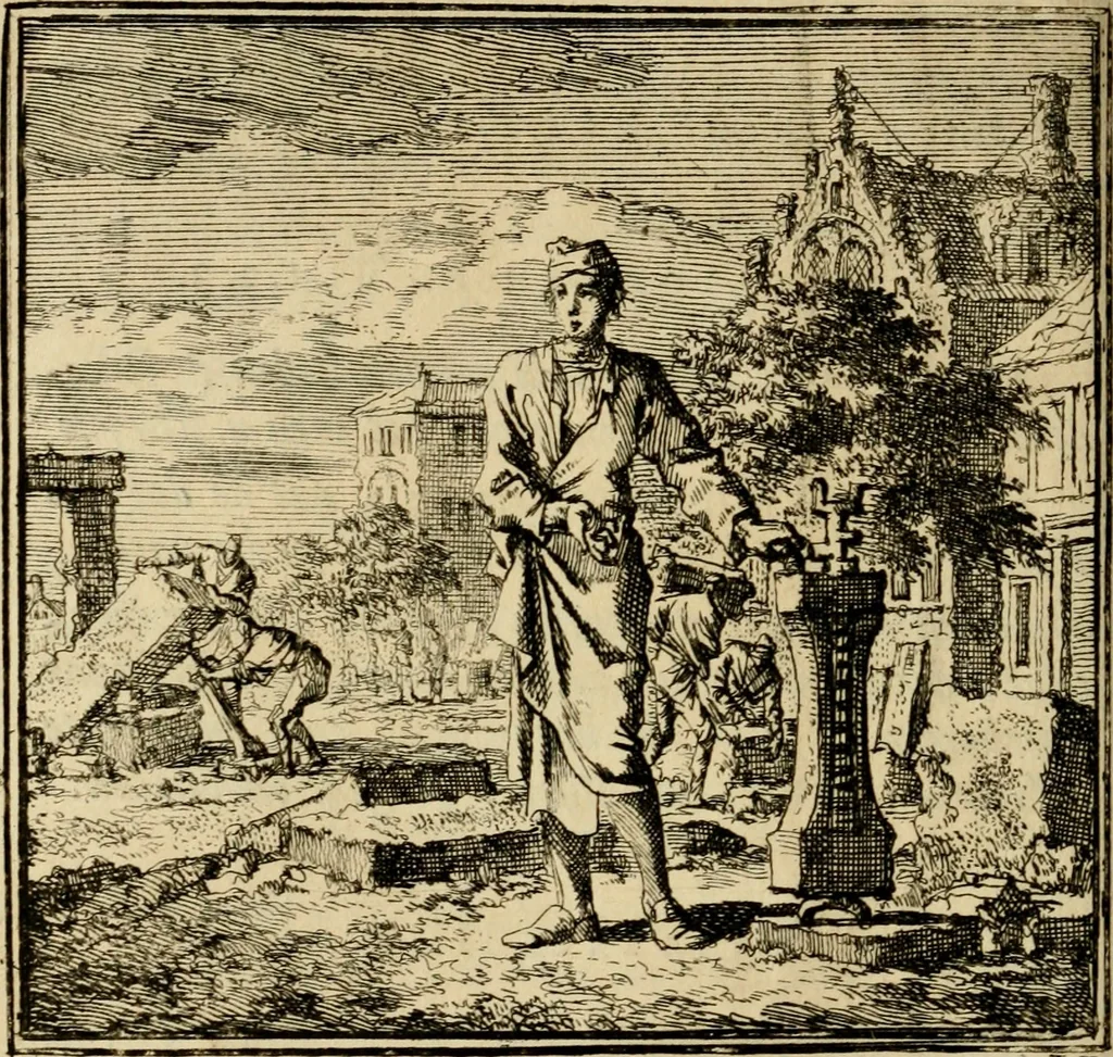 An illustration from De bykorf des gemoeds : honing zaamelende uit allerley bloemen : vervattende over de honderd konstige figuuren : met godlyke spreuken en stichtelyke verzen, 1711, leaf 109