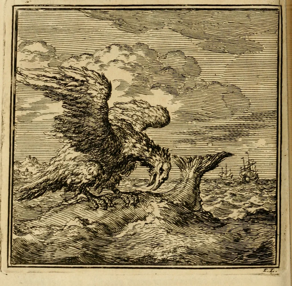 An illustration from De bykorf des gemoeds : honing zaamelende uit allerley bloemen : vervattende over de honderd konstige figuuren : met godlyke spreuken en stichtelyke verzen, 1711, leaf 161