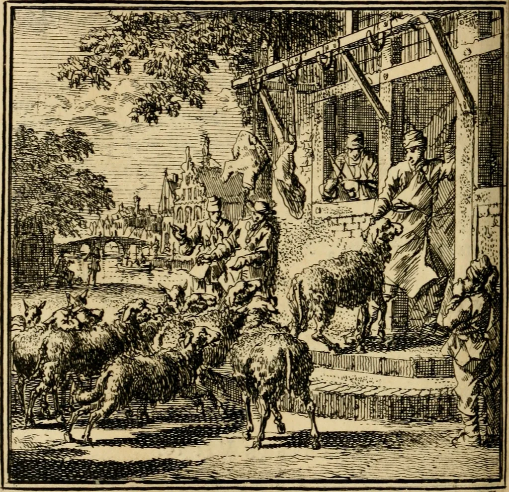 An illustration from De bykorf des gemoeds : honing zaamelende uit allerley bloemen : vervattende over de honderd konstige figuuren : met godlyke spreuken en stichtelyke verzen, 1711, leaf 225