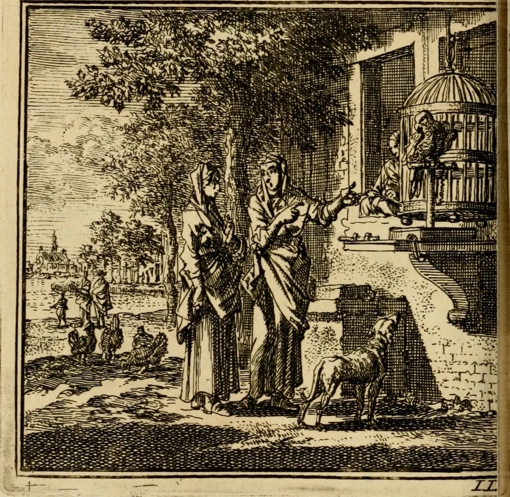 An illustration from De bykorf des gemoeds : honing zaamelende uit allerley bloemen : vervattende over de honderd konstige figuuren : met godlyke spreuken en stichtelyke verzen, 1711, leaf 229