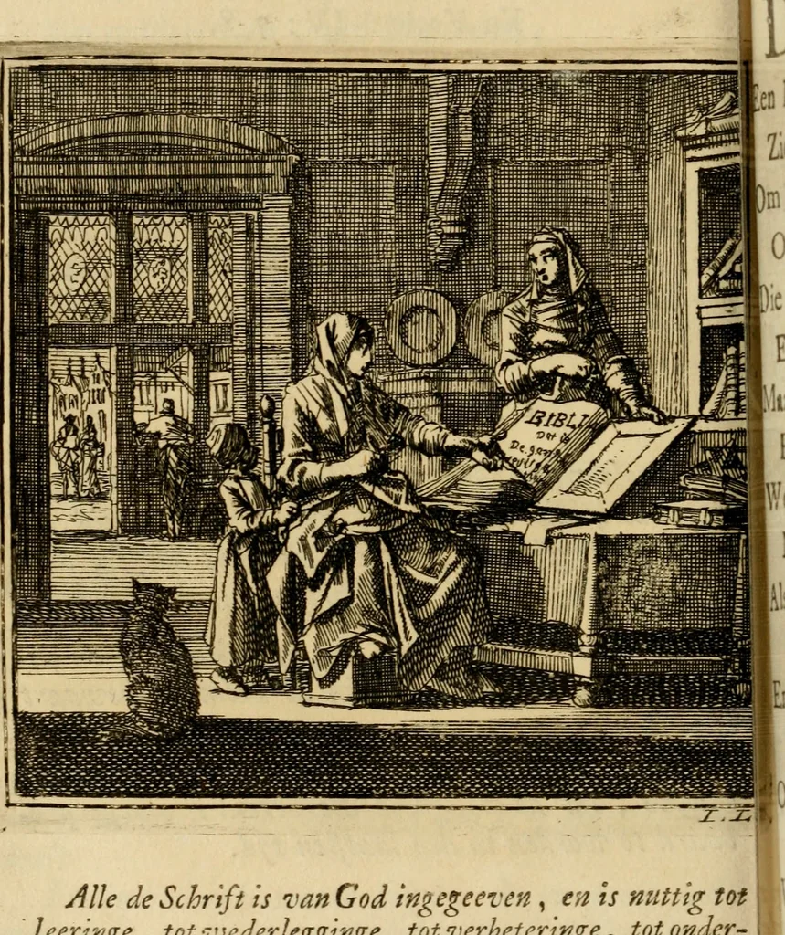 An illustration from De bykorf des gemoeds : honing zaamelende uit allerley bloemen : vervattende over de honderd konstige figuuren : met godlyke spreuken en stichtelyke verzen, 1711, leaf 245
