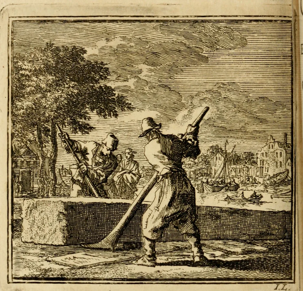 An illustration from De bykorf des gemoeds : honing zaamelende uit allerley bloemen : vervattende over de honderd konstige figuuren : met godlyke spreuken en stichtelyke verzen, 1711, leaf 273
