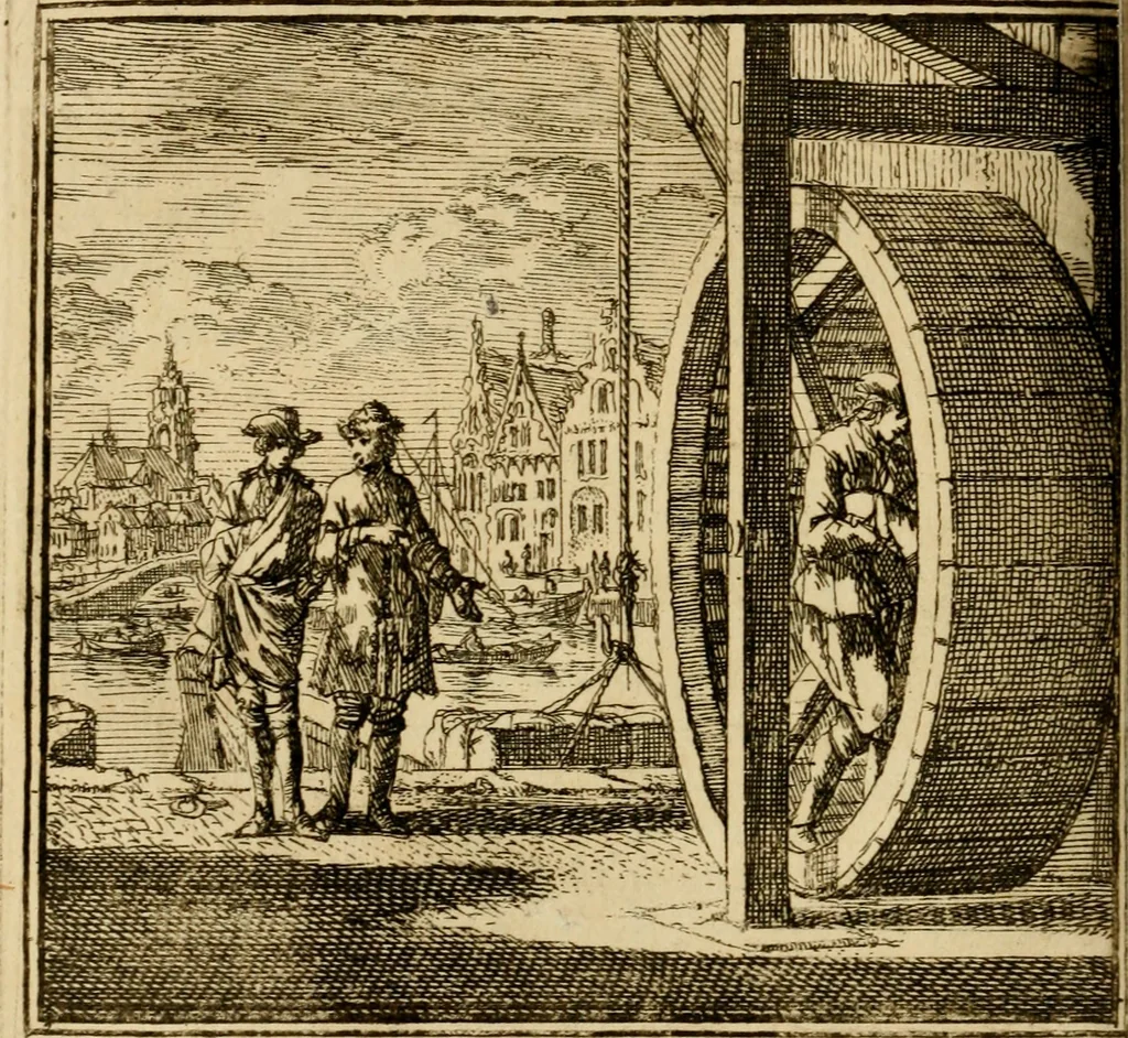 An illustration from De bykorf des gemoeds : honing zaamelende uit allerley bloemen : vervattende over de honderd konstige figuuren : met godlyke spreuken en stichtelyke verzen, 1711, leaf 277