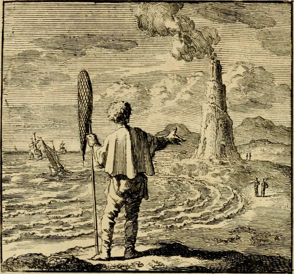 An illustration from De bykorf des gemoeds : honing zaamelende uit allerley bloemen : vervattende over de honderd konstige figuuren : met godlyke spreuken en stichtelyke verzen, 1711, leaf 29