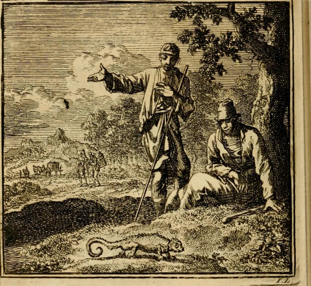 An illustration from De bykorf des gemoeds : honing zaamelende uit allerley bloemen : vervattende over de honderd konstige figuuren : met godlyke spreuken en stichtelyke verzen, 1711, leaf 321