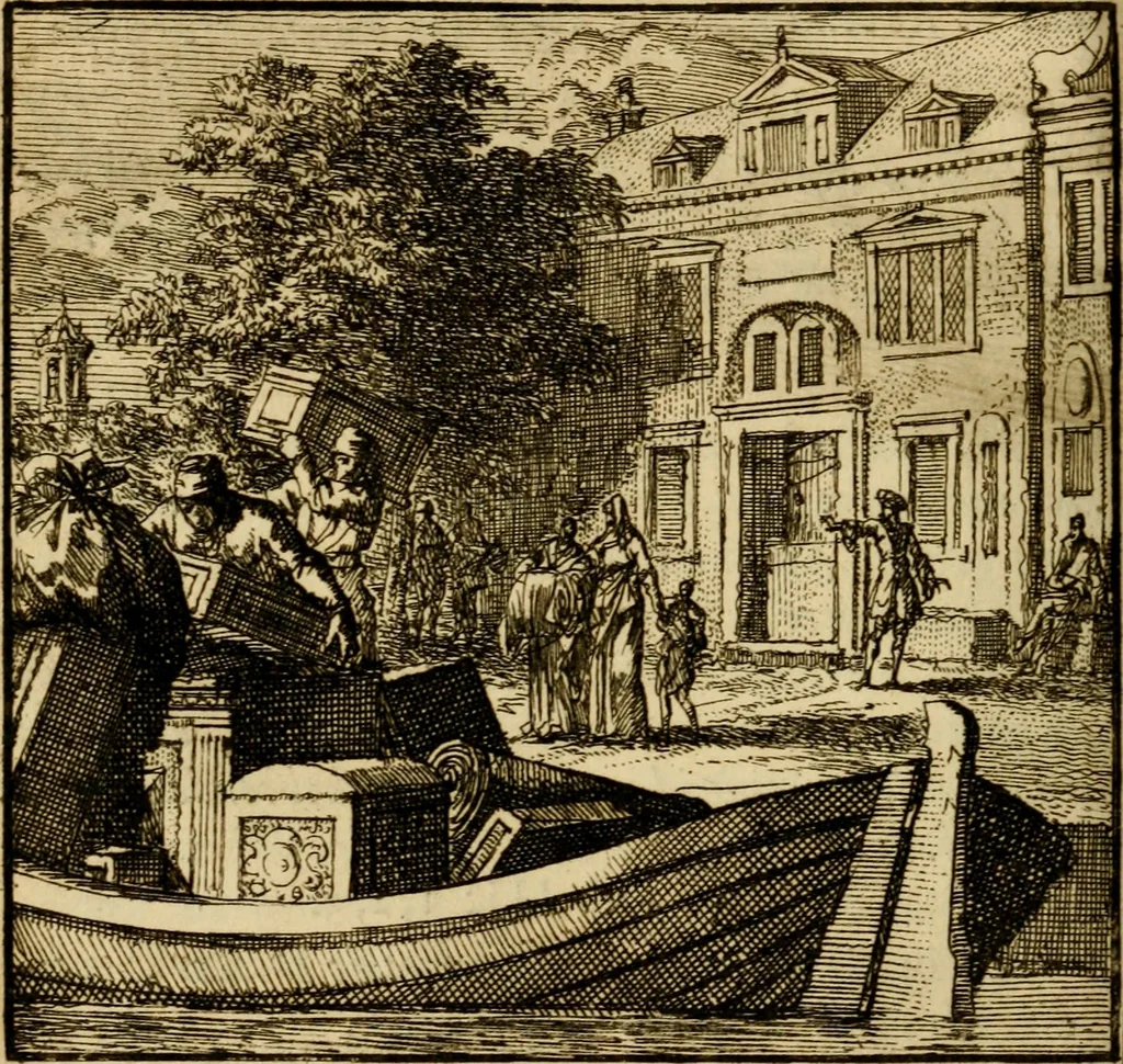 An illustration from De bykorf des gemoeds : honing zaamelende uit allerley bloemen : vervattende over de honderd konstige figuuren : met godlyke spreuken en stichtelyke verzen, 1711, leaf 337