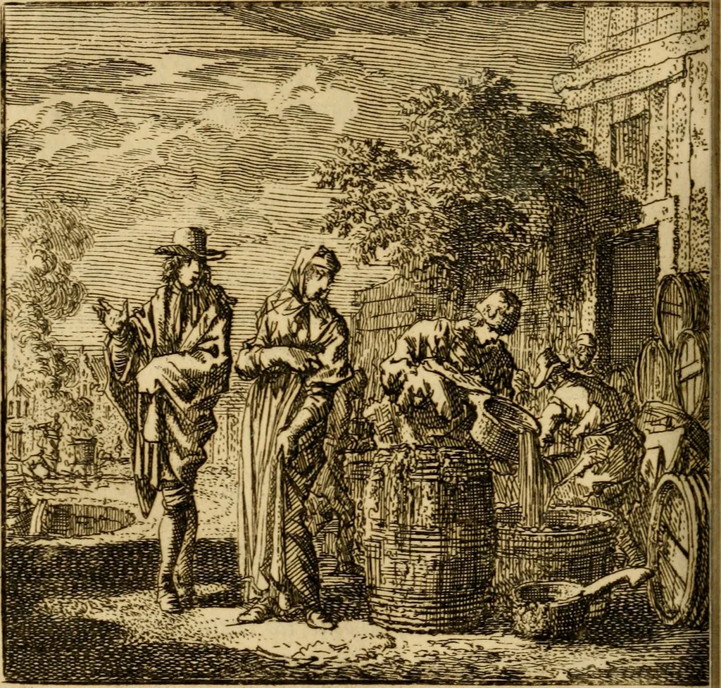 An illustration from De bykorf des gemoeds : honing zaamelende uit allerley bloemen : vervattende over de honderd konstige figuuren : met godlyke spreuken en stichtelyke verzen, 1711, leaf 373