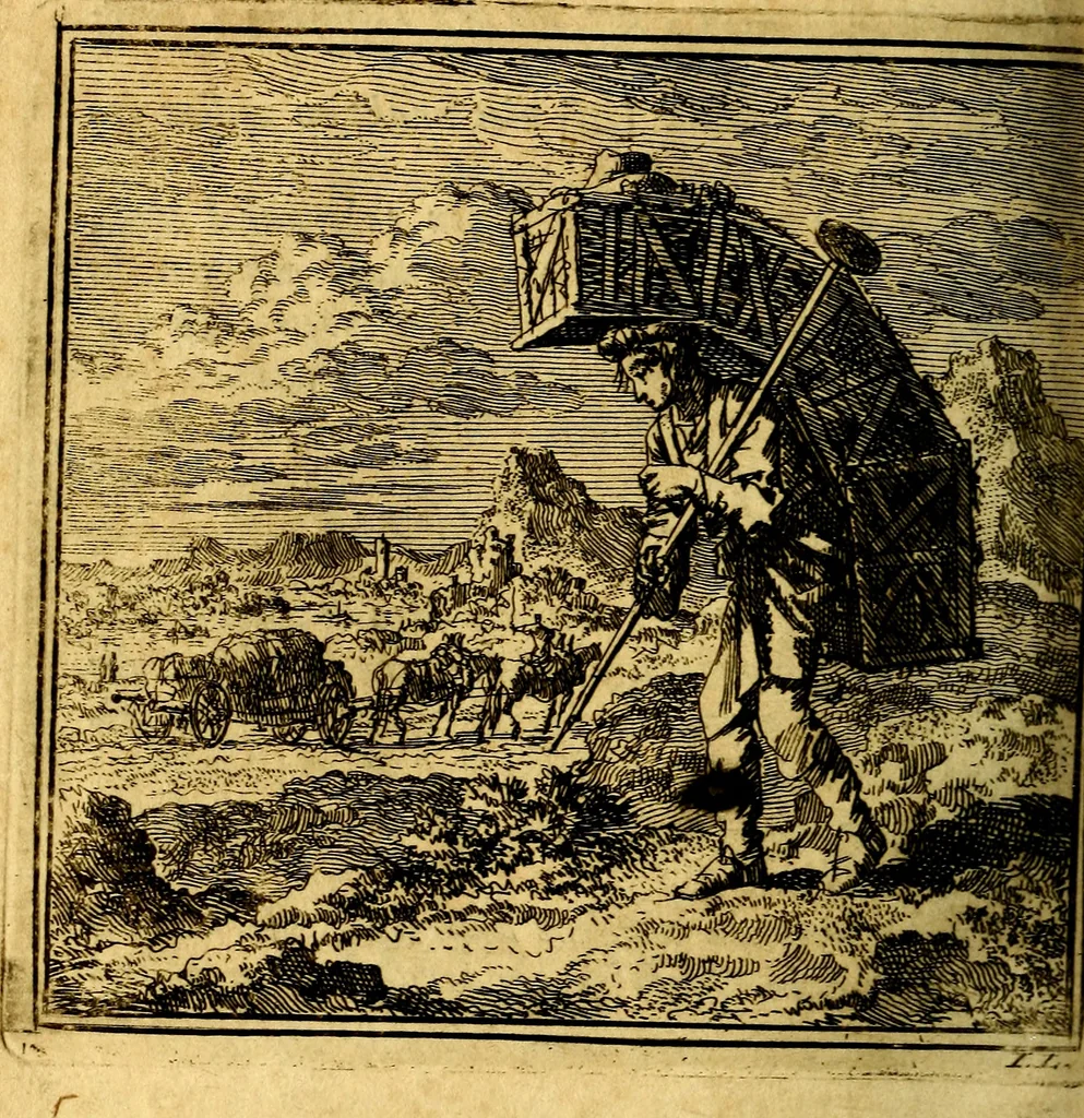 An illustration from De Bykorf des Gemoeds : Honing zaamelende uit allerley Bloemen, 1711, leaf 169