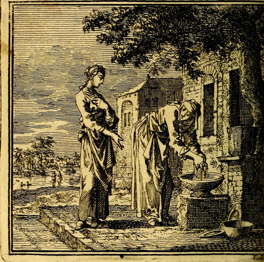 An illustration from De Bykorf des Gemoeds : Honing zaamelende uit allerley Bloemen, 1711, leaf 181