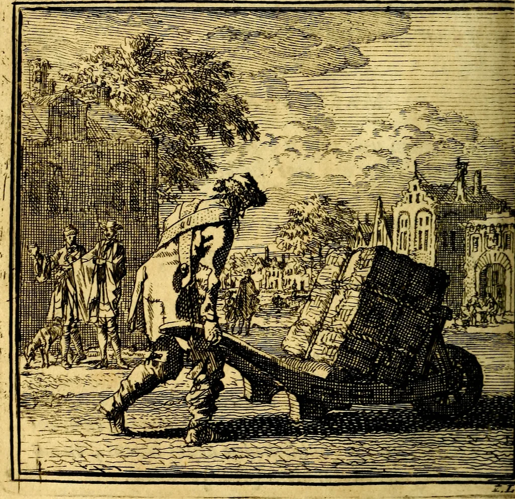 An illustration from De Bykorf des Gemoeds : Honing zaamelende uit allerley Bloemen, 1711, leaf 193