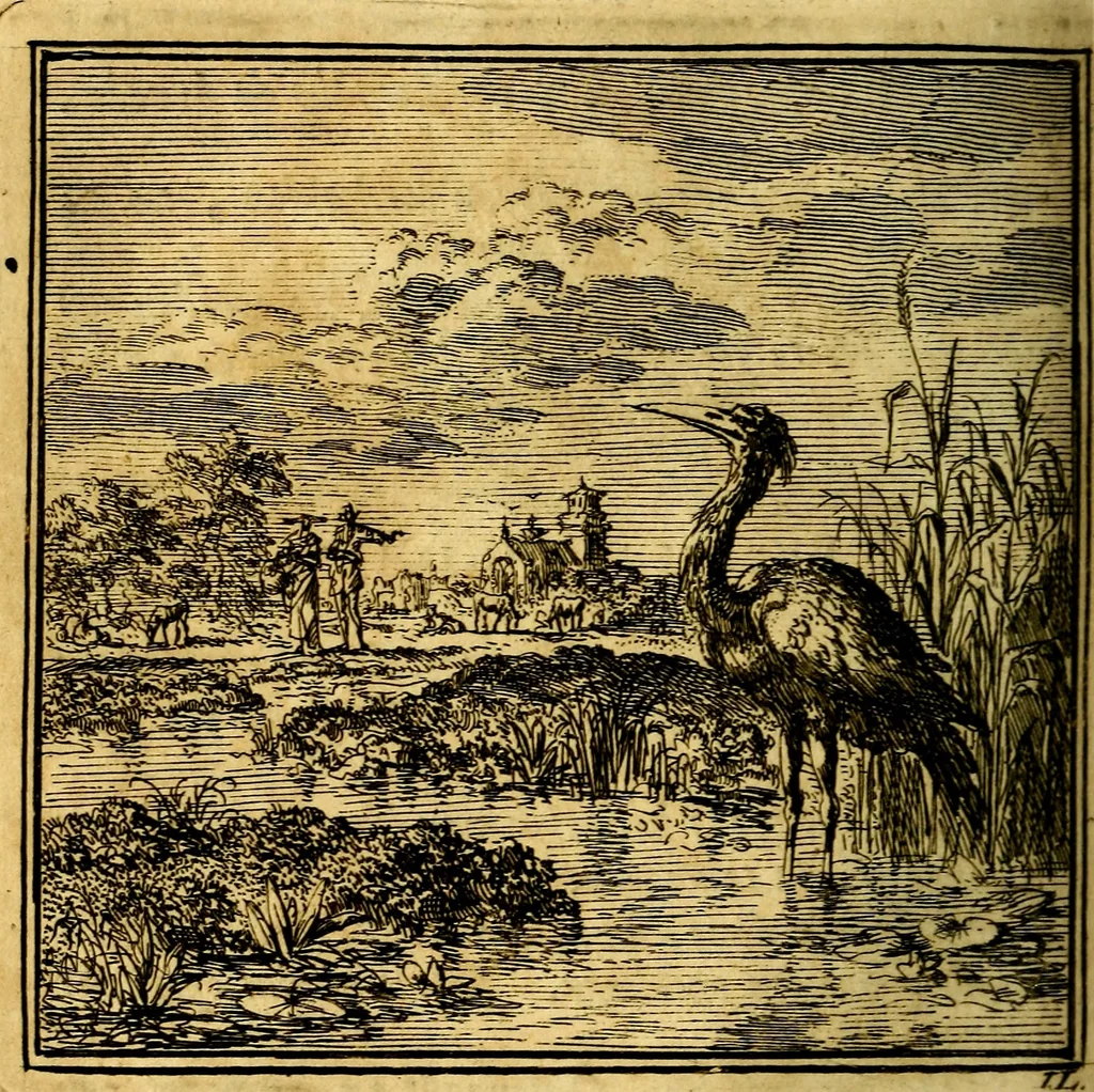 An illustration from De Bykorf des Gemoeds : Honing zaamelende uit allerley Bloemen, 1711, leaf 213