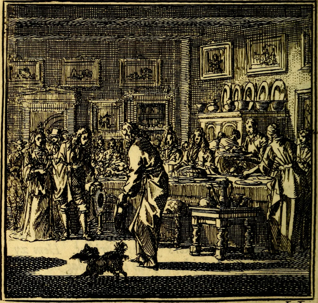 An illustration from De Bykorf des Gemoeds : Honing zaamelende uit allerley Bloemen, 1711, leaf 221