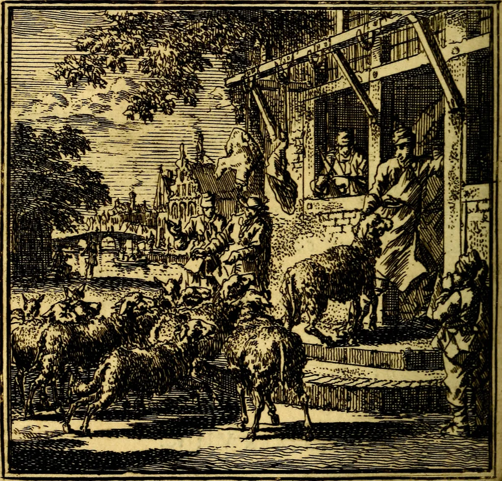 An illustration from De Bykorf des Gemoeds : Honing zaamelende uit allerley Bloemen, 1711, leaf 225