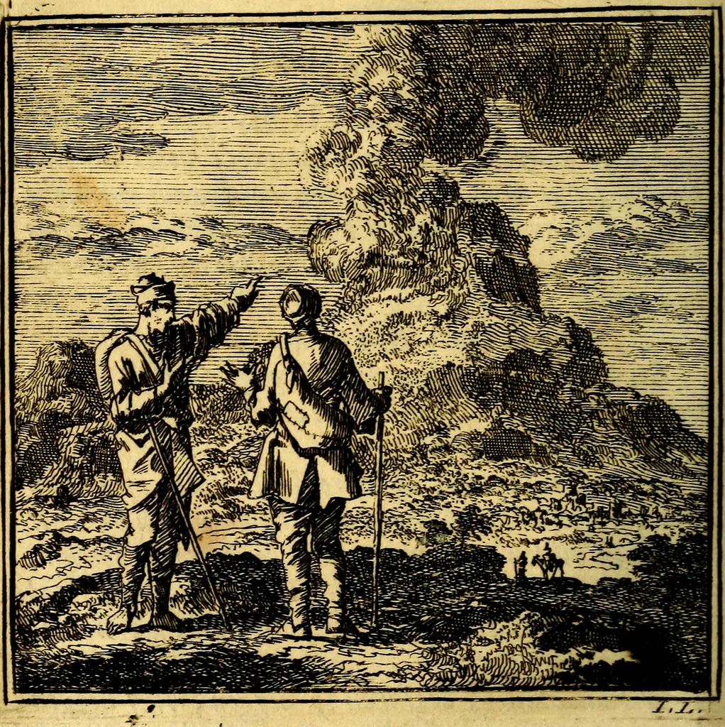 An illustration from De Bykorf des Gemoeds : Honing zaamelende uit allerley Bloemen, 1711, leaf 233