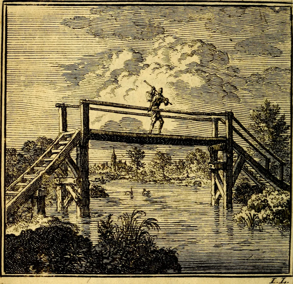An illustration from De Bykorf des Gemoeds : Honing zaamelende uit allerley Bloemen, 1711, leaf 25