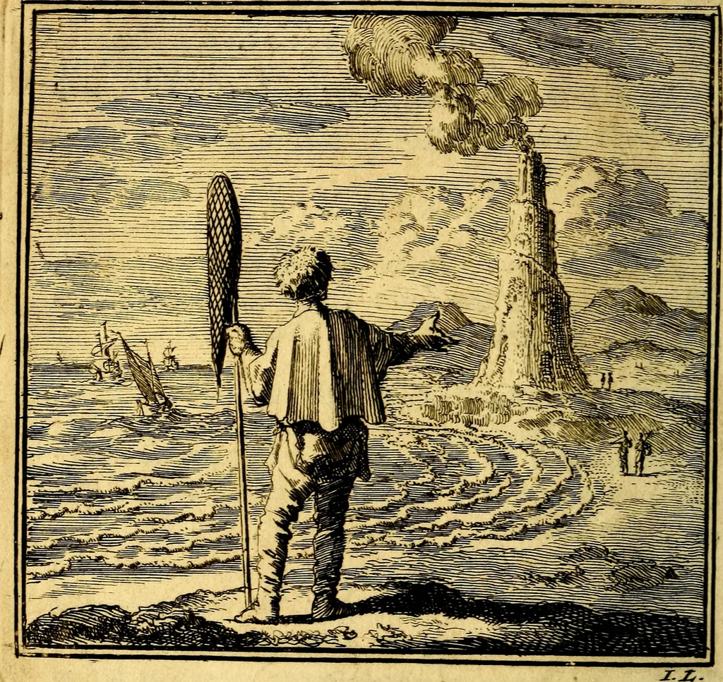 An illustration from De Bykorf des Gemoeds : Honing zaamelende uit allerley Bloemen, 1711, leaf 29