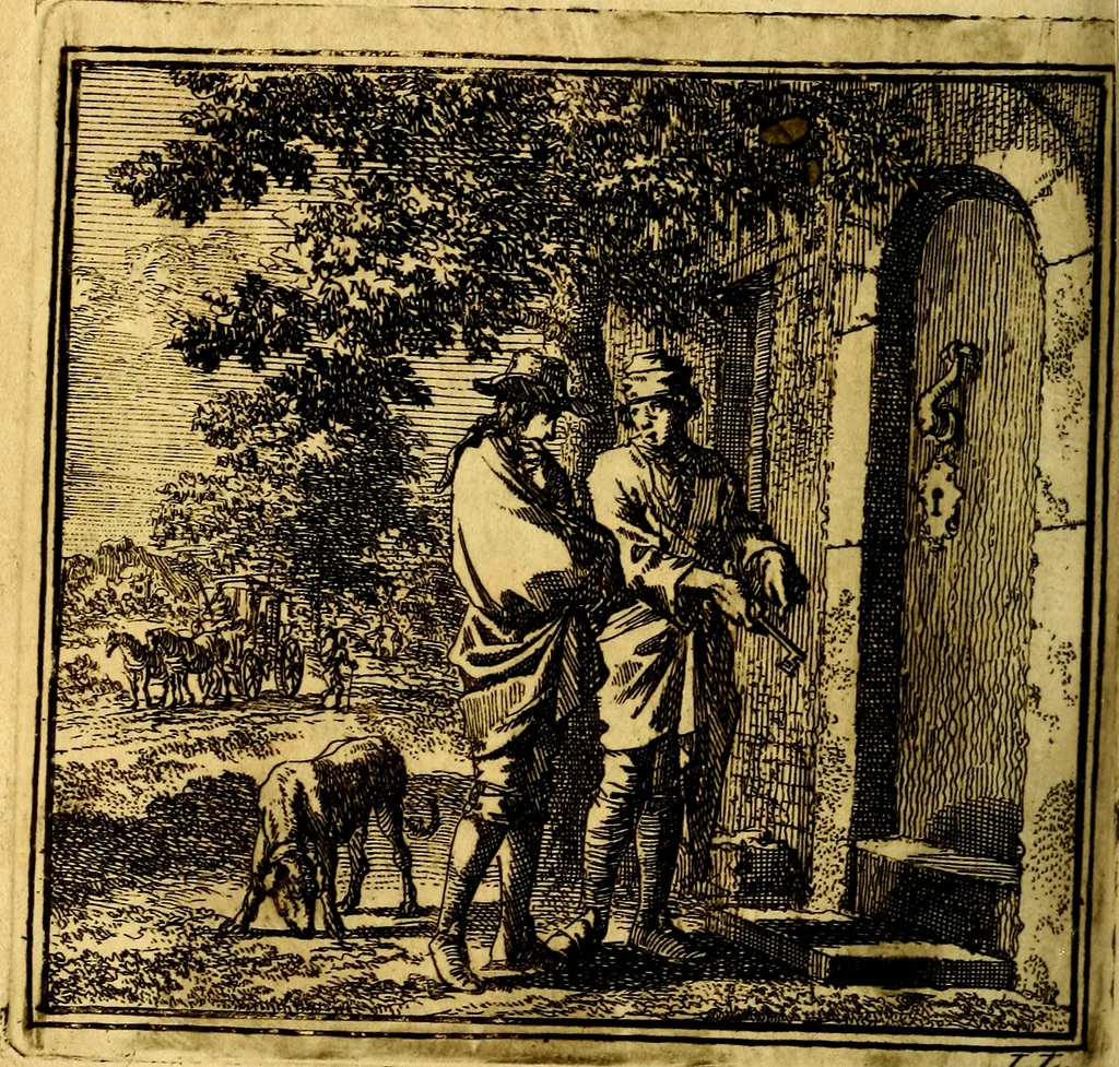 An illustration from De Bykorf des Gemoeds : Honing zaamelende uit allerley Bloemen, 1711, leaf 301