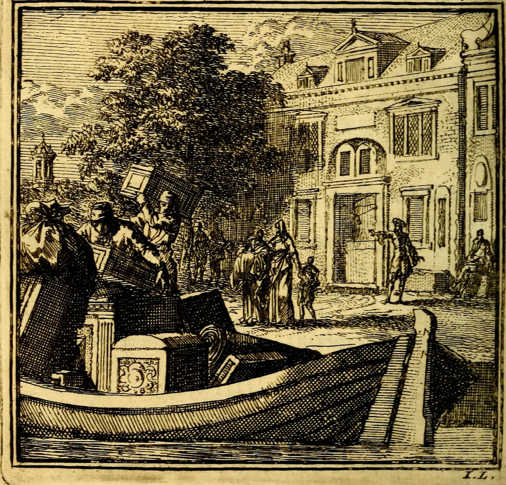 An illustration from De Bykorf des Gemoeds : Honing zaamelende uit allerley Bloemen, 1711, leaf 337