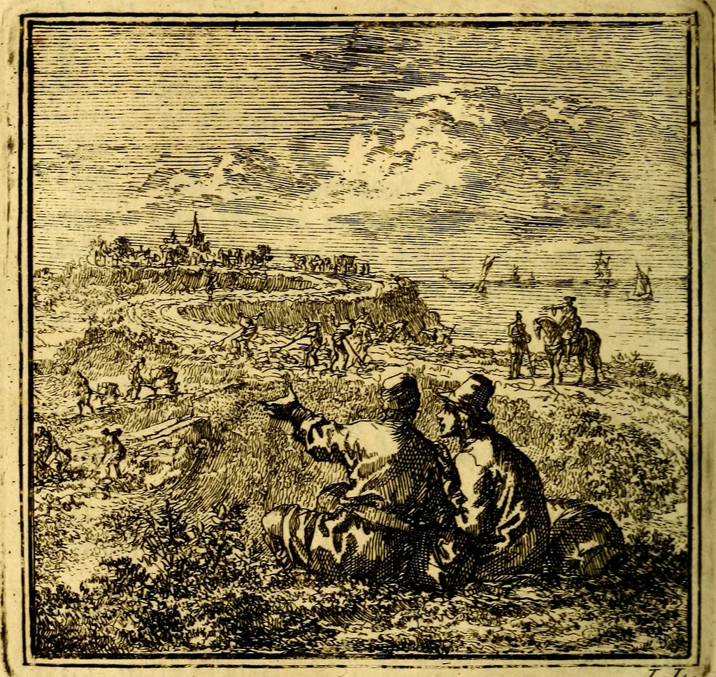 An illustration from De Bykorf des Gemoeds : Honing zaamelende uit allerley Bloemen, 1711, leaf 365