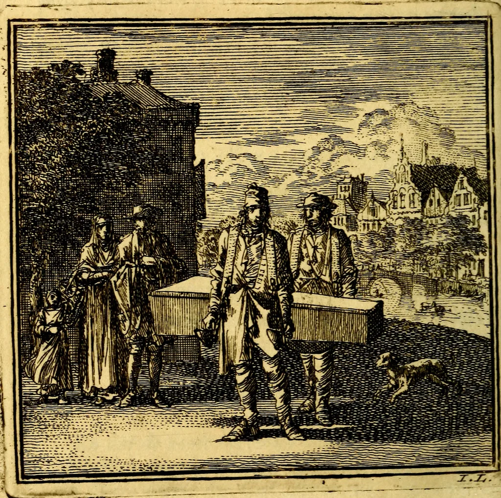 An illustration from De Bykorf des Gemoeds : Honing zaamelende uit allerley Bloemen, 1711, leaf 409