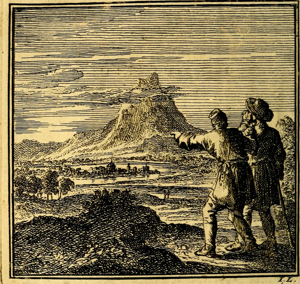 An illustration from De Bykorf des Gemoeds : Honing zaamelende uit allerley Bloemen, 1711, leaf 45