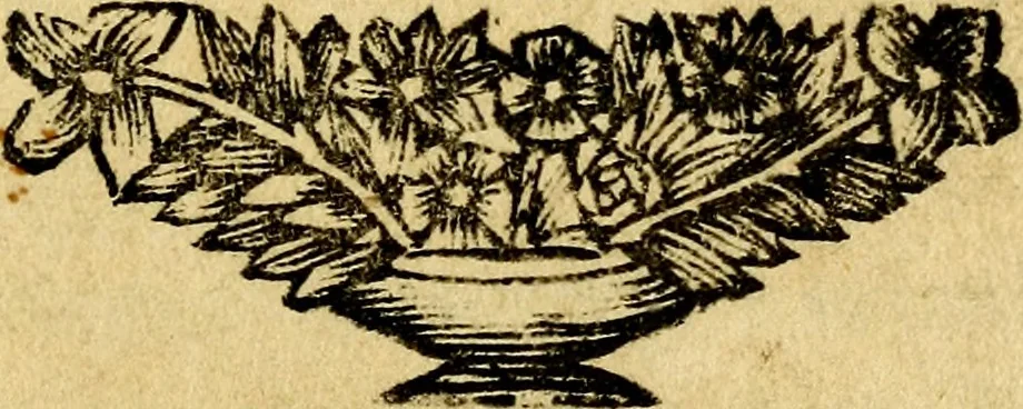 An illustration from De Bykorf des Gemoeds : Honing zaamelende uit allerley Bloemen, 1711, leaf 8