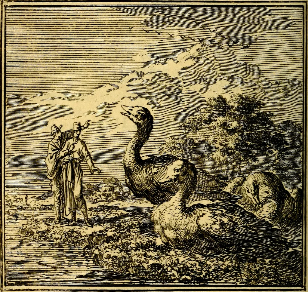 An illustration from De Bykorf des Gemoeds : Honing zaamelende uit allerley Bloemen, 1711, leaf 81