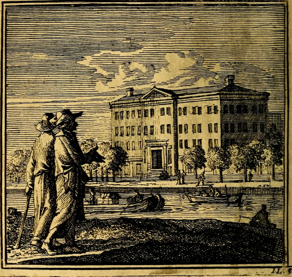 An illustration from De Bykorf des Gemoeds : Honing zaamelende uit allerley Bloemen, 1711, leaf 93