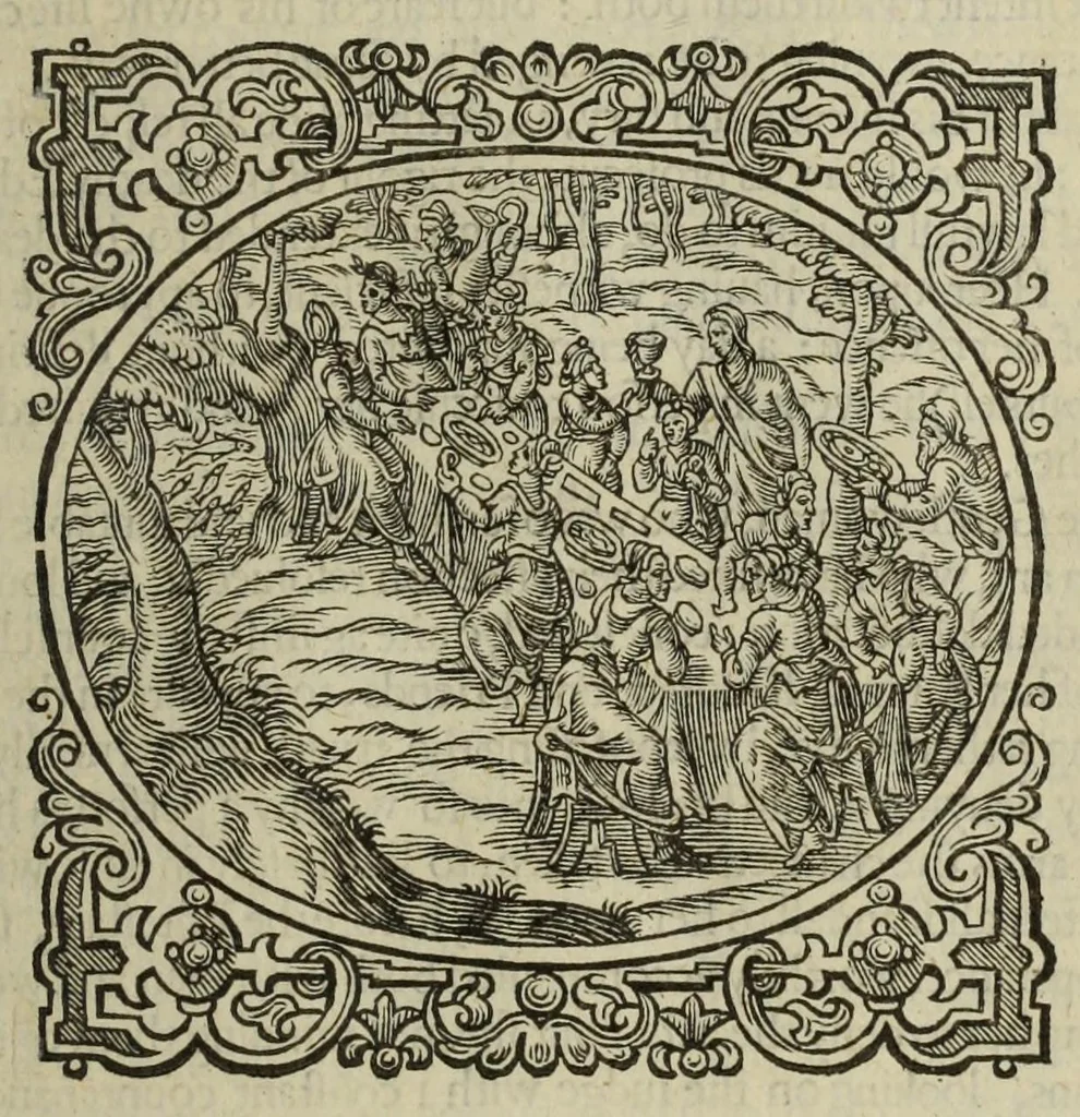 An illustration from The decameron : containing an hundred pleasant nouels : wittily discoursed, betweene seauen honourable ladies and three noble gentlemen, 1620, leaf 453