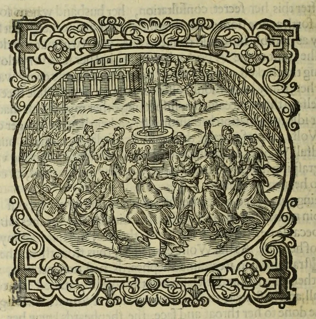 An illustration from The decameron : containing an hundred pleasant nouels : wittily discoursed, betweene seauen honourable ladies and three noble gentlemen, 1620, leaf 688