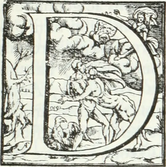 An illustration from De causa Dei contra Pelagium et de virtute causarum. Opera et studio Henrici Savilli. Ex scriptis codicibus nunc primum editi, 1618, leaf 10