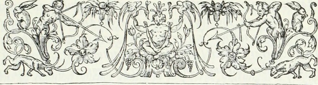 An illustration from De causa Dei contra Pelagium et de virtute causarum. Opera et studio Henrici Savilli. Ex scriptis codicibus nunc primum editi, 1618, leaf 18