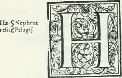 An illustration from De causa Dei contra Pelagium et de virtute causarum. Opera et studio Henrici Savilli. Ex scriptis codicibus nunc primum editi, 1618, leaf 579
