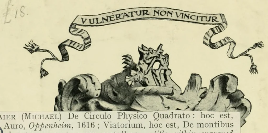 An illustration from De circulo physico, quadrato, hoc est, auro : ejusque virtvte medicinali, sub dvro cortice instar nvclei latente, an & qualis inde petenda sit : tractatus haud inutilis, 1616, leaf 2